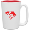 15 Oz. Matte White/Glossy Red Rocca Mug